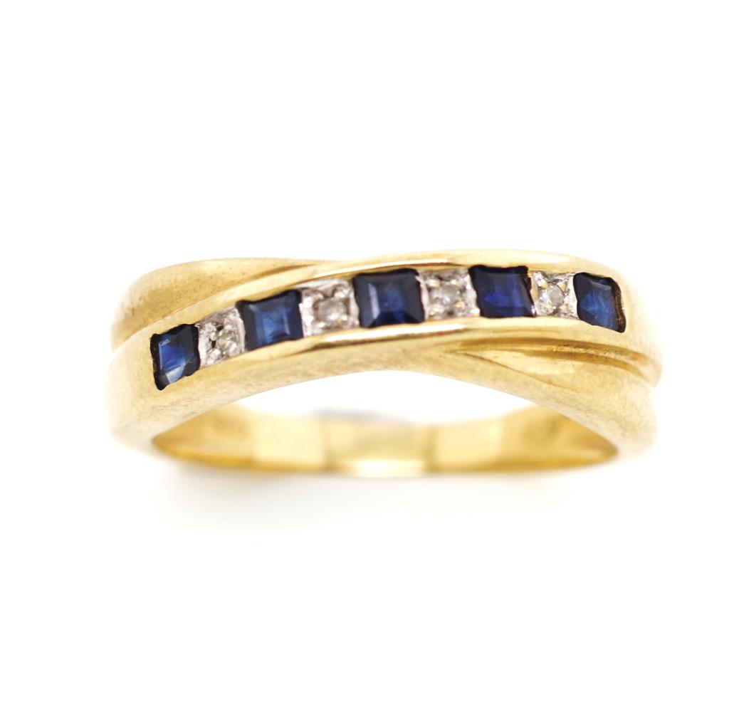 Sapphire And Diamond Set Ct Yellow Gold Ring Barsby Auctions Find