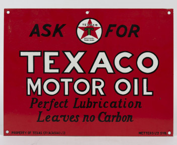 新しいブランド ☆希少☆ 1952年 ビンテージ TEXACO MOTOR OIL 看板 