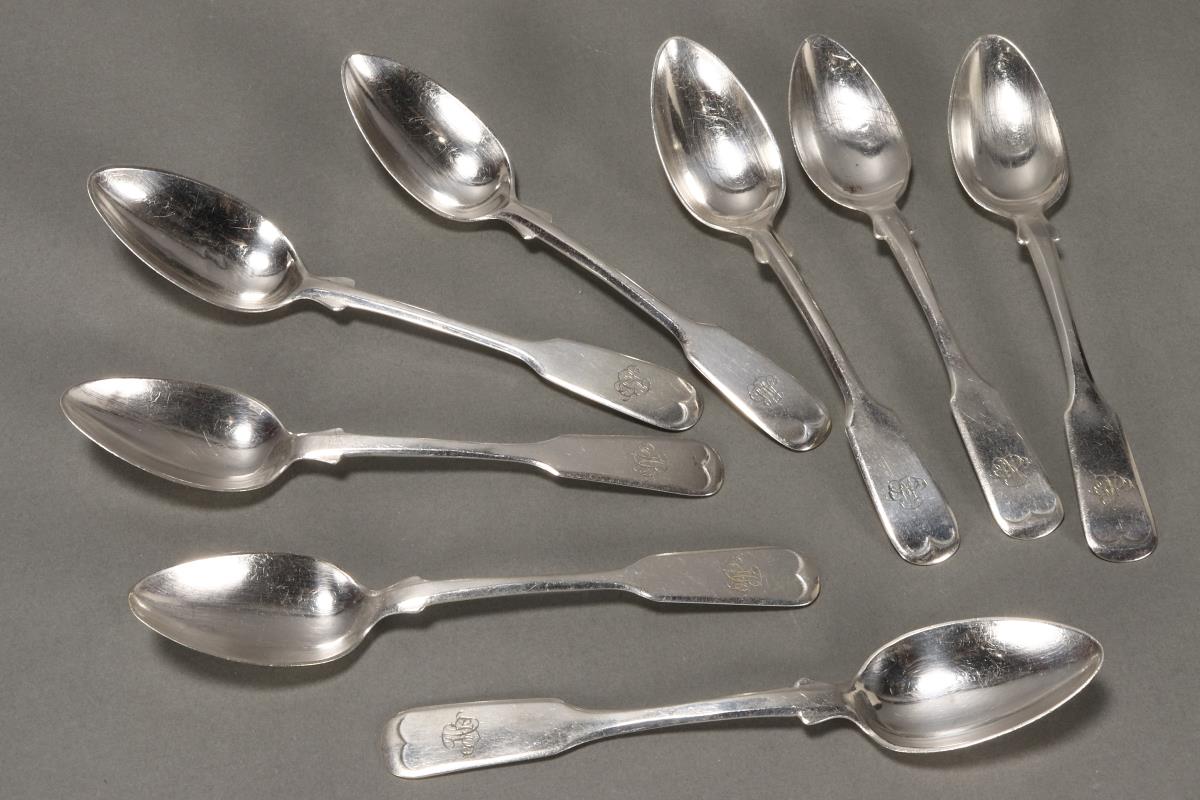 Set of Eight Jurst and Co. Silver Plate Teaspoons - Aalders Auctions ...