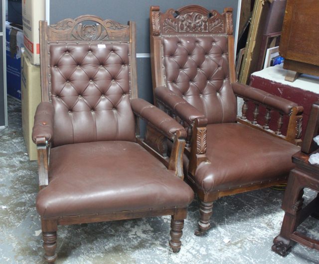 Edwardian grandfather and grandmother chairs new arrivals