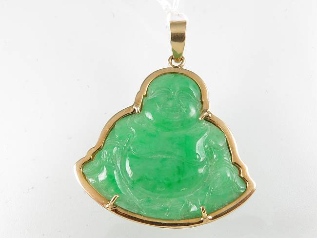 A Carved Jade Smiling Buddha Pendant - ABA Associates | Find Lots Online