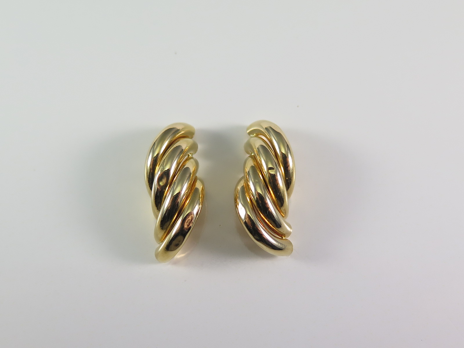 A Pair of 18ct Gold Rope-Twist Earrings - ABA Associates | Find Lots Online