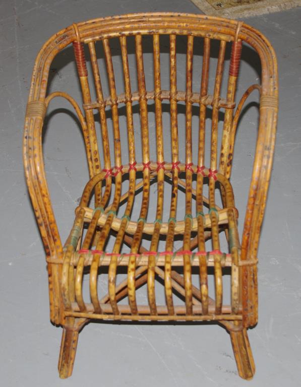 antique childs cane chair