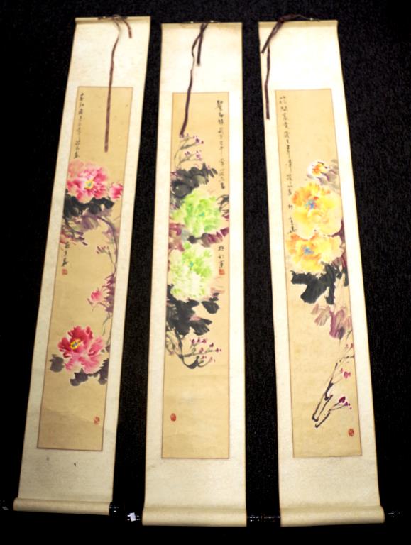 Three Various Chinese Scrolls - Barsby Auctions 