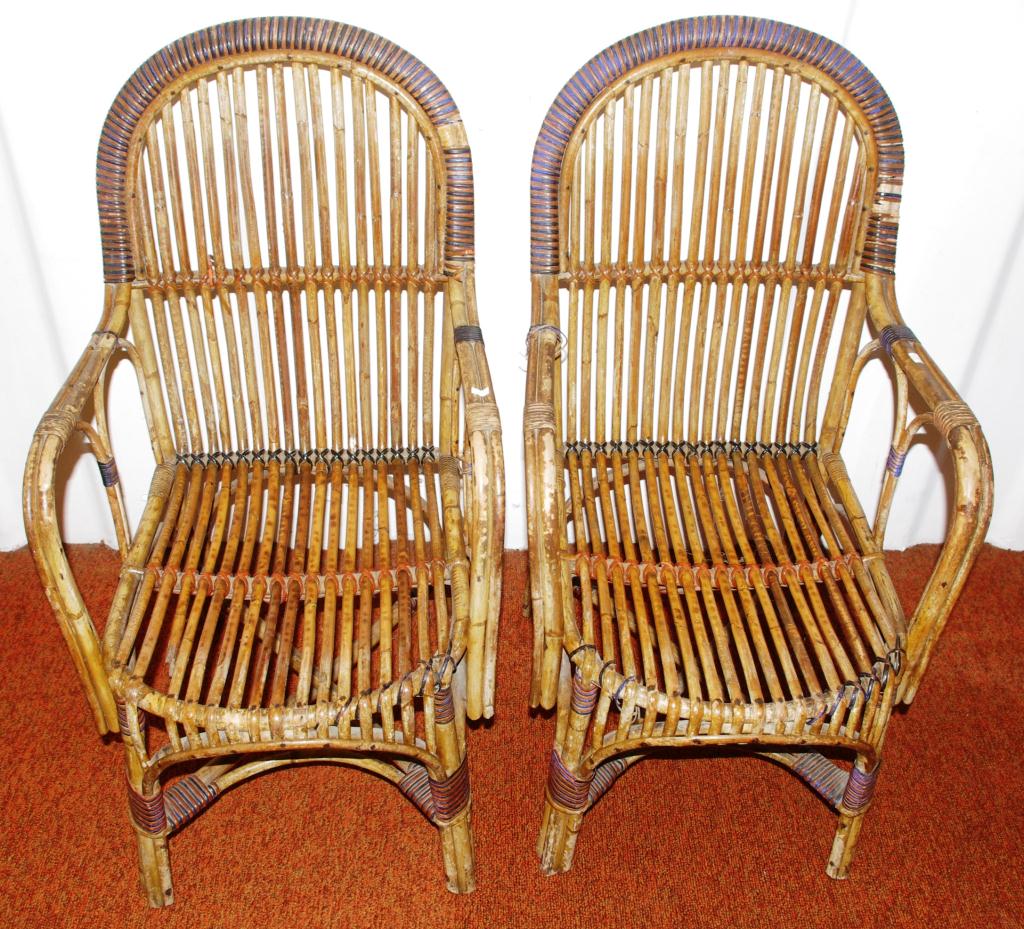 Pair of vintage cane arm chairs - Barsby Auctions | Find Lots Online