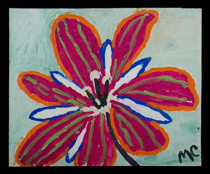 Malcolm De Chazal - Untitled (Single Red Flower) - Davidson Auctions ...