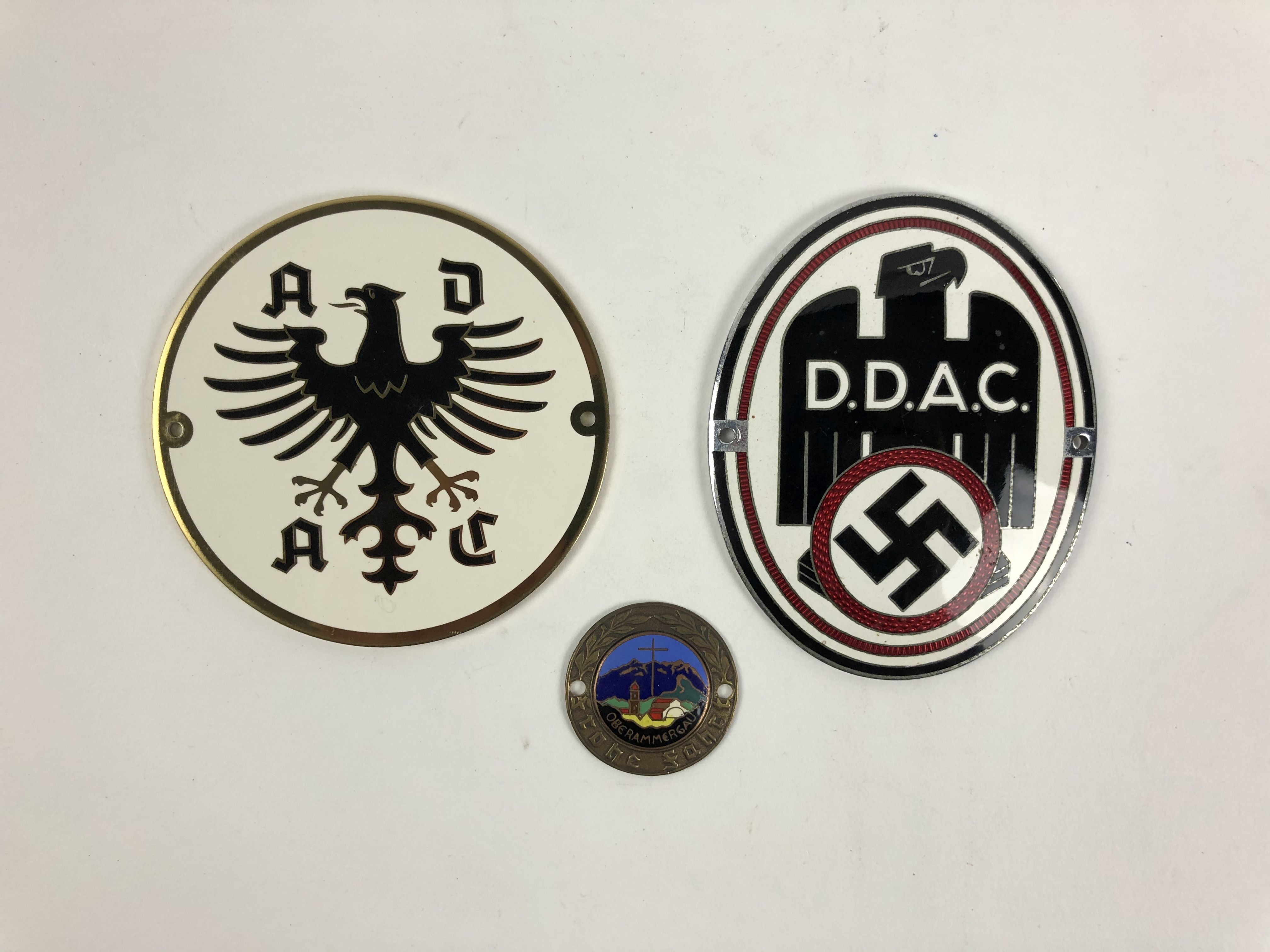 GERMAN: Three German car club badges. D.D.A.C car badge - Donington ...