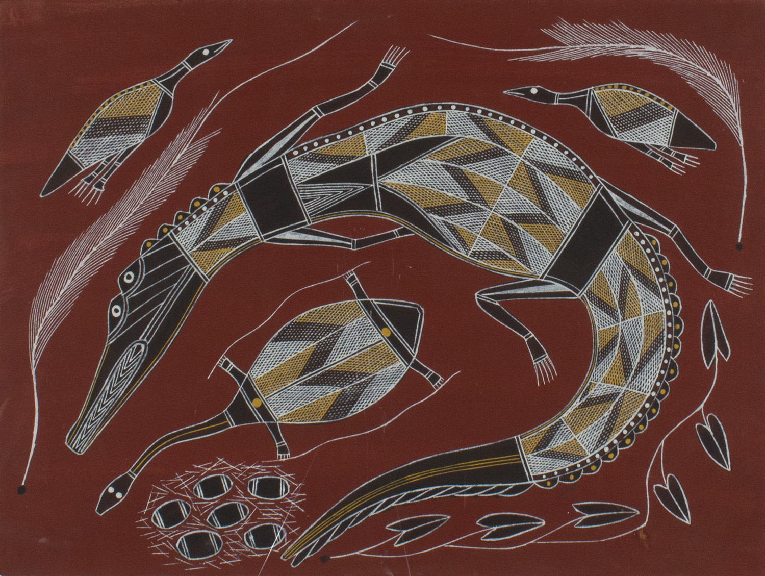 Bruce Nabegeyo - Crocodile Dreaming - GFL Fine Art | Find Lots Online