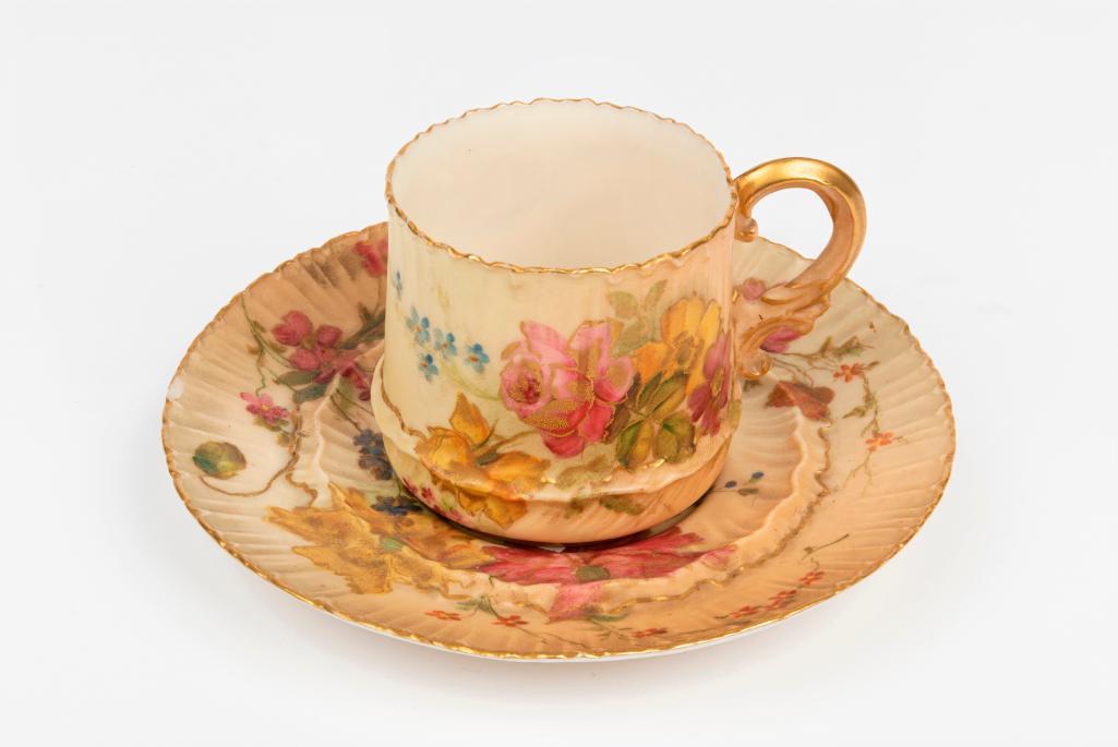 A Royal Worcester cup and saucer, circa 1904 - Gibson's Auctioneers ...