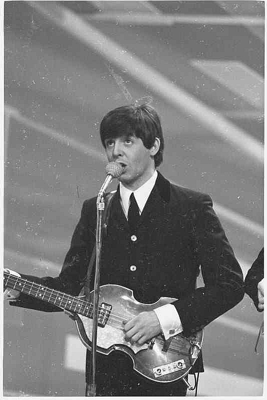 The Beatles During Rehersal For The Ed Sullivan Show Circa 1964, Paul ...