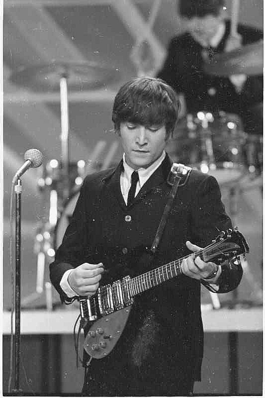 The Beatles During Rehersal For The Ed Sullivan Show Circa 1964, John ...