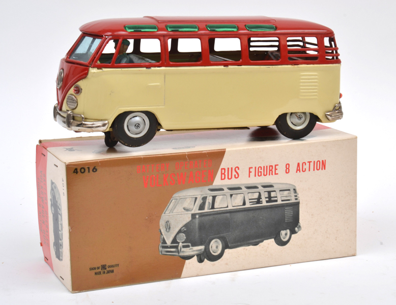 Bandai (Japan) 4016 Friction Tinplate Battery Operated Volkswagen Bus ...