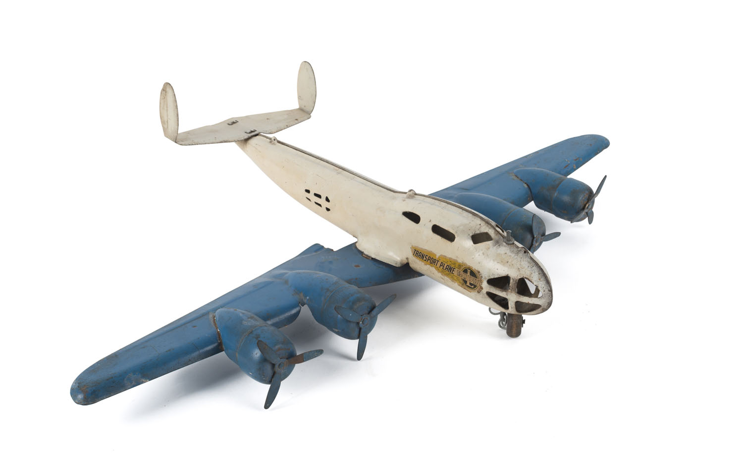 BUDDY L Transport plane, pressed metal with four engines, circa 1940s ...