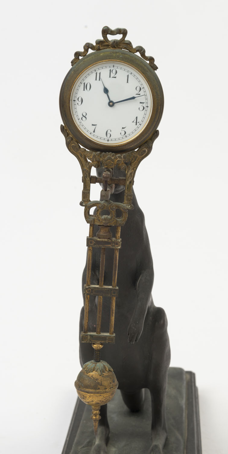 KANGAROO antique mystery swinging clock early 20th century