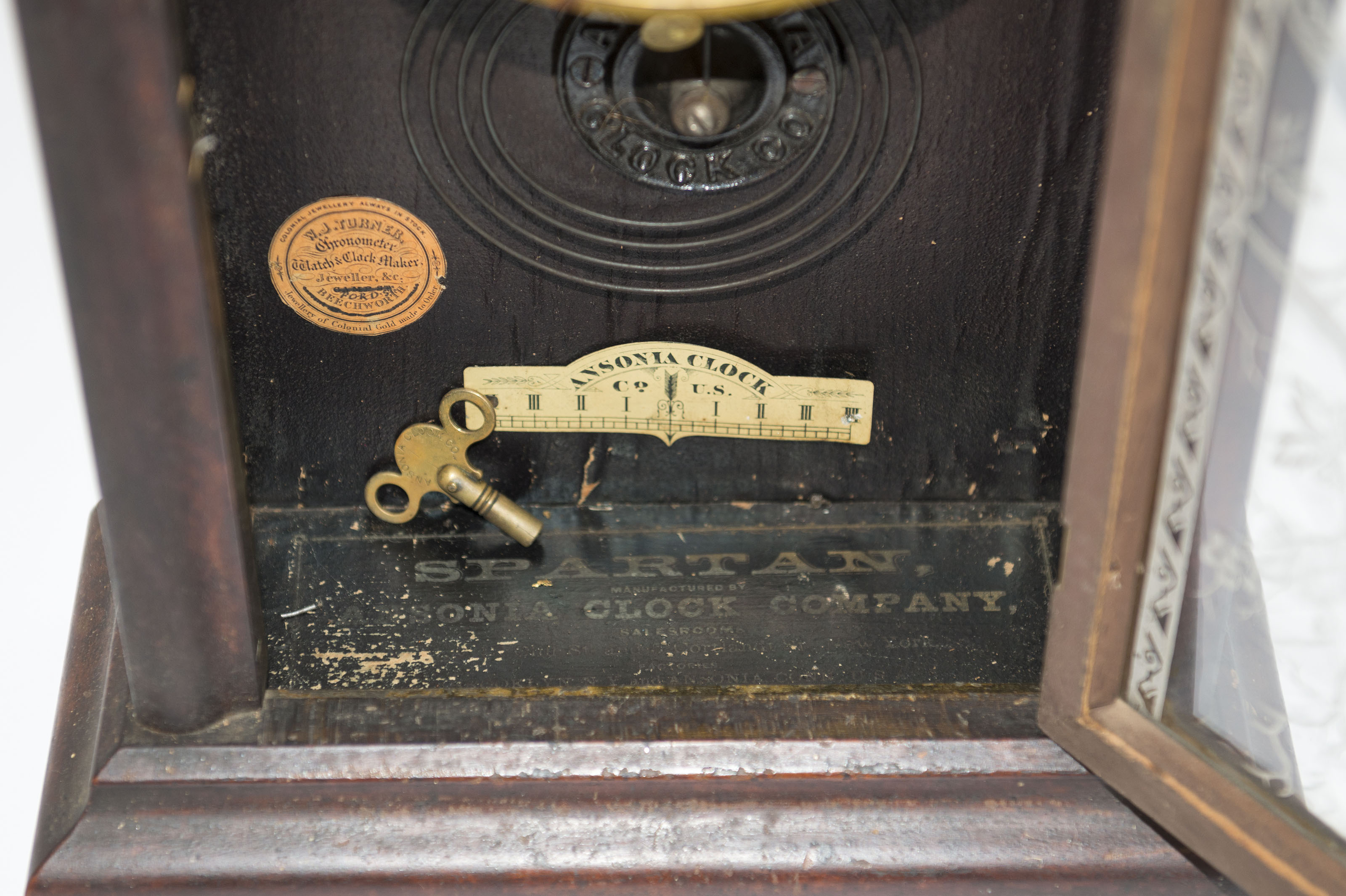 ANSONIA “SPARTAN” American mantel clock in walnut case, 19th century ...