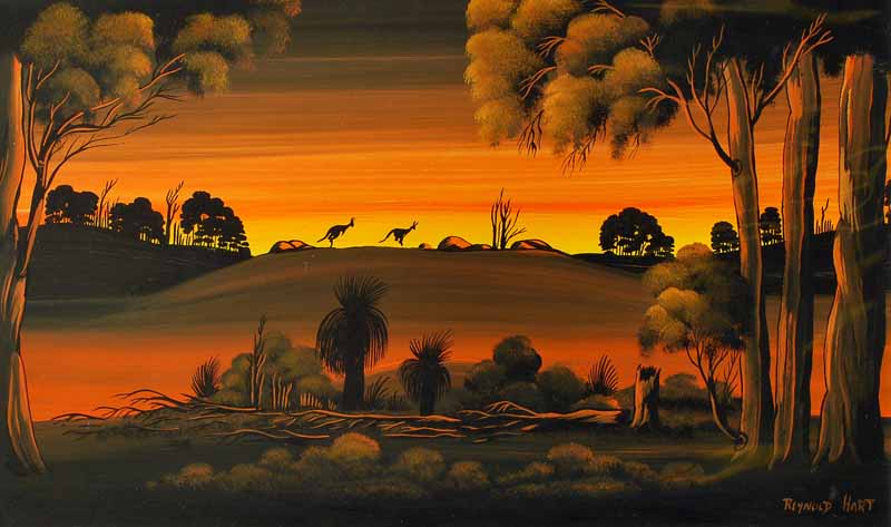 Reynold Hart - Landscape with Kangaroos - McKenzies Auctioneers | Find