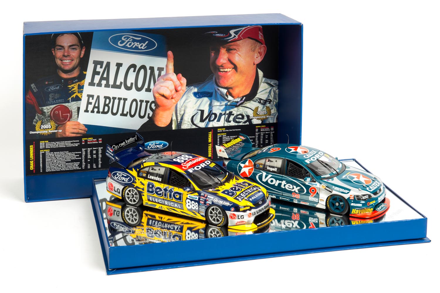 V8 SUPERCARS: Two 1:18 Classic Carlectables twin box sets of racing Ford  Falcons - Mossgreen | Find Lots Online