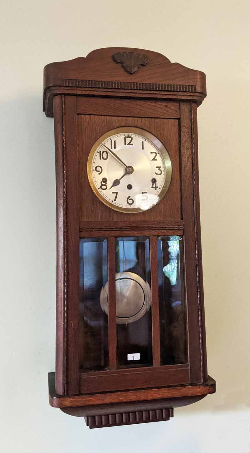 A 1920s Oak Wall Clock - Raffan Kelaher & Thomas | Find Lots Online