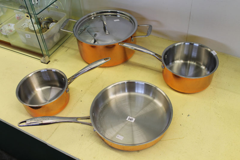 Four Crofton Professional Copper Tri-Ply Cookware - Raffan Kelaher & Thomas