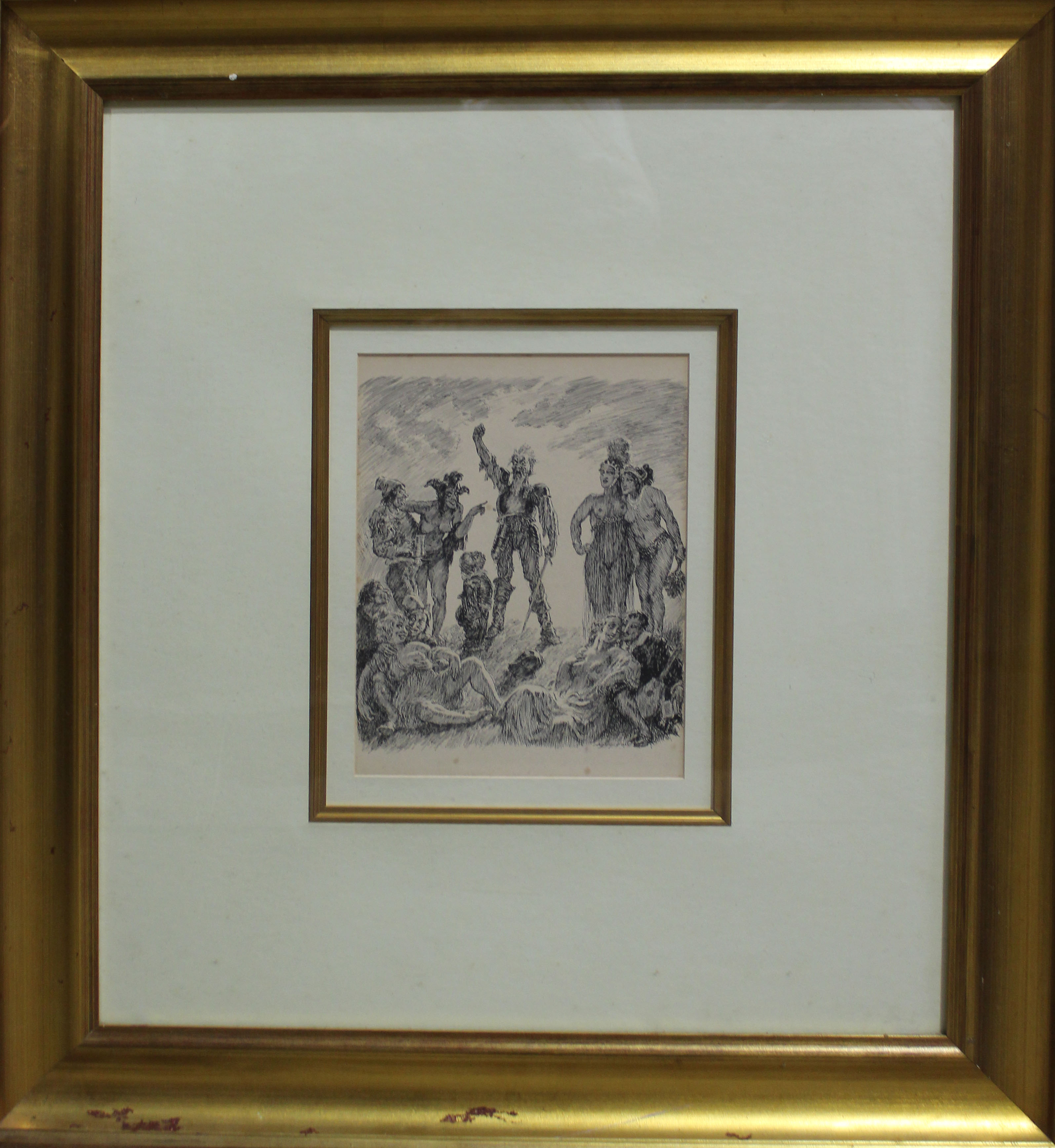 Norman Alfred William Lindsay - A Framed Illustration by Norman Lindsay ...