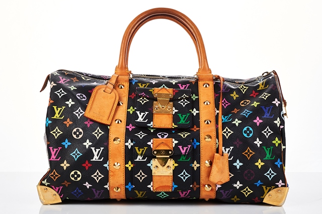 Hailey Baldwin Totes Red Louis Vuitton Supreme Keepall Bandouliere Bag