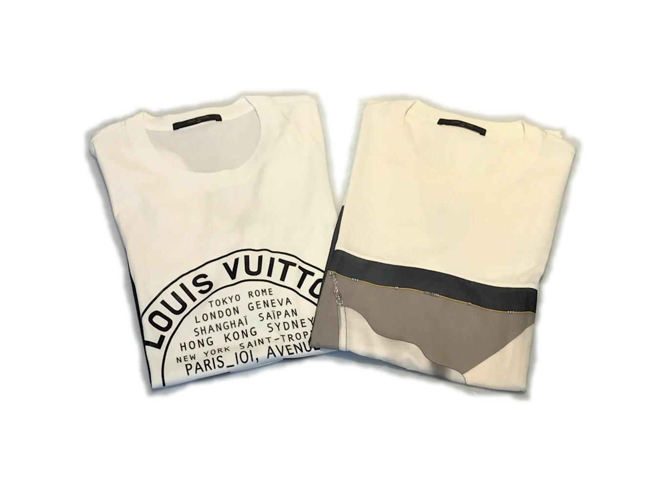 Louis Vuitton - Two White Printed T-Shirts - Shapiro Auctions | Find Lots Online