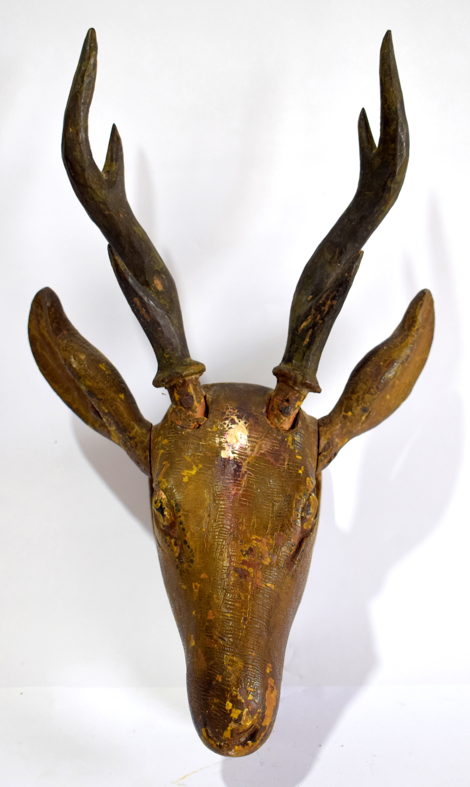 A Carved Wood Deer Head with Antlers, Nepal, mid 20th Century ...