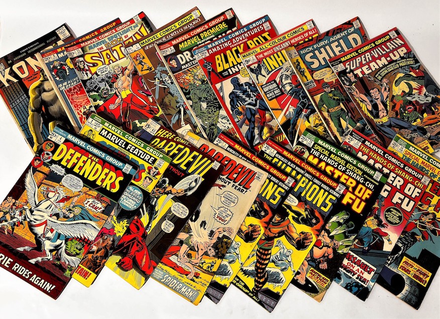 A Collection of Marvel (c.1970) Vintage Comic Books including The ...