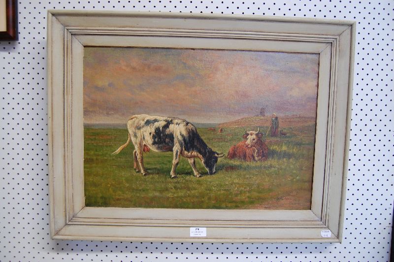 French - Early French pastoral scene of cattle grazing - Vickers & Hoad ...